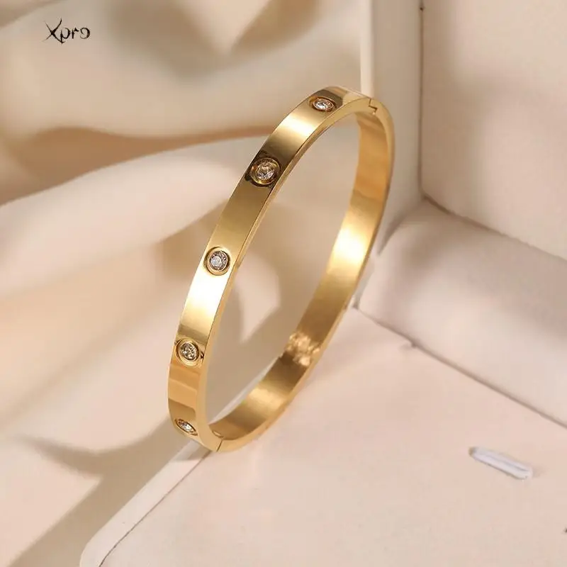 Xpro Cuff Bracelets Bangles For Women Stainless Steel Bracelet Fashion Jewelry Charm Jewelry Accessories Crystal Bracelet loves