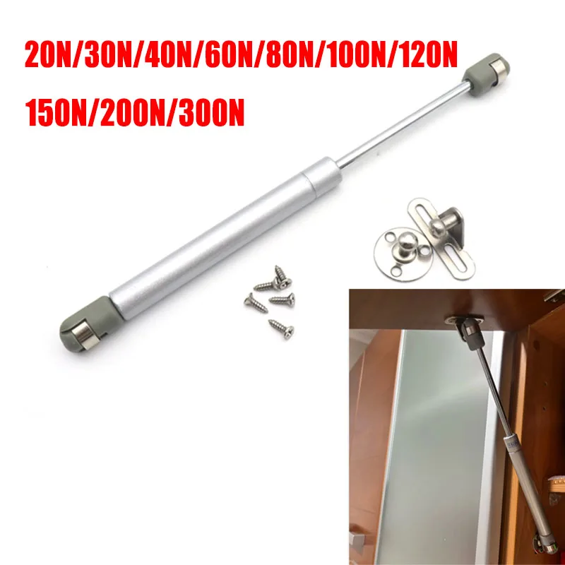 1pcs 20-300N Furniture Hydraulic Support Rod Spring Buffer Gas Support for Cabinet Door Hydraulic Hidden Cabinet Hinges