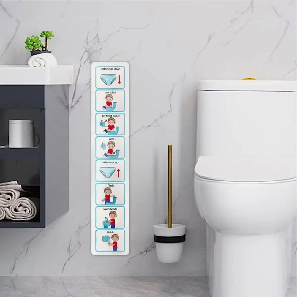 Multi-functional Toilet Habits Reward Stickers Early Education Montessori Toilet Training Sticker Waterproof Wall Hang