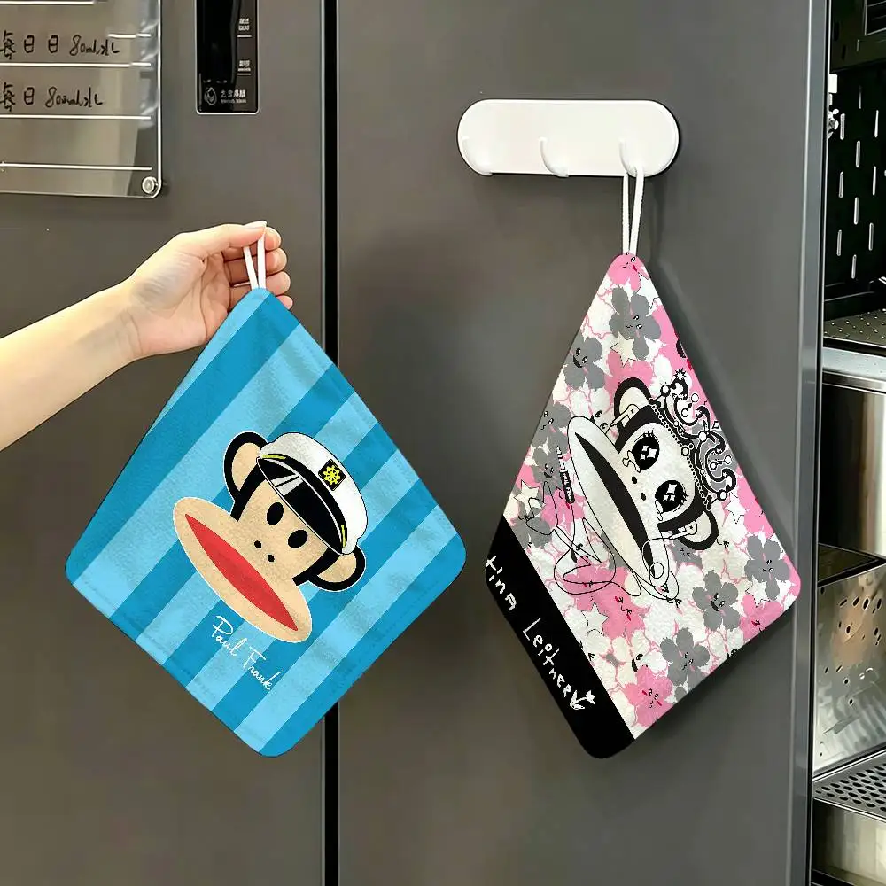 L-Luxurious P-Paul Frank Hanging Kitchen Towel, Polyester Cotton Material, Multipurpose Hand Wiping Towel for Family
