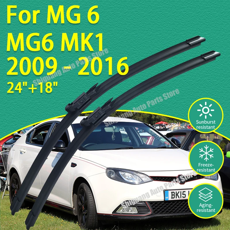 

Front Silicone Coating Wipers for MG 6 MG6 MK1 2009 - 2016 Car Wiper Windshield Windscreen Blades Accessories 2010 2011 2012