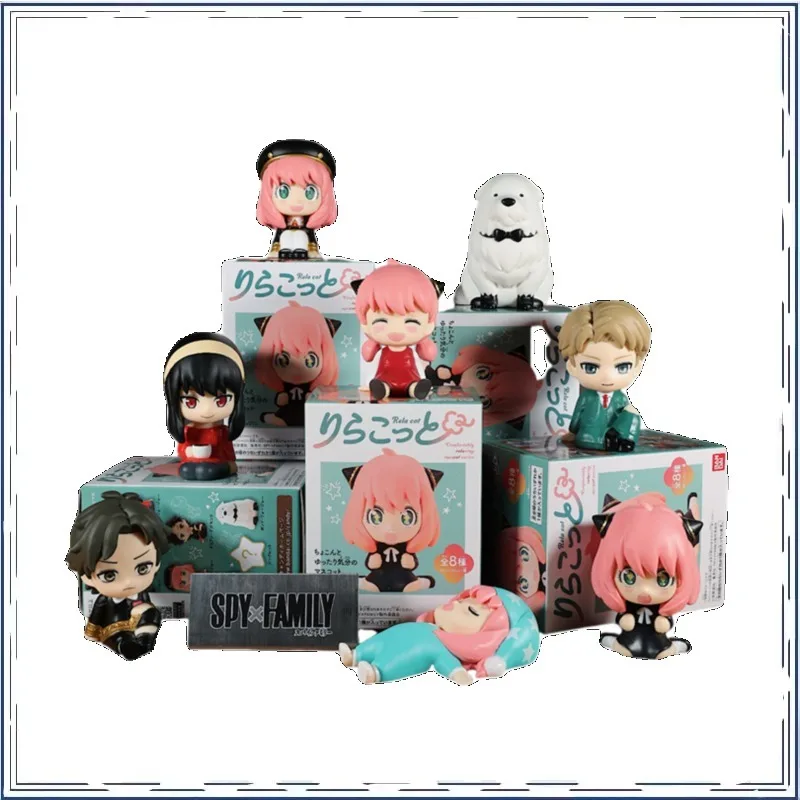 

SPY×FAMILY Anya Forger Yor Forger Фигурка Слепая коробка BANDAI Коллекционная игрушка Орнамент Коллекция Праздничные подарки Модель игрушки