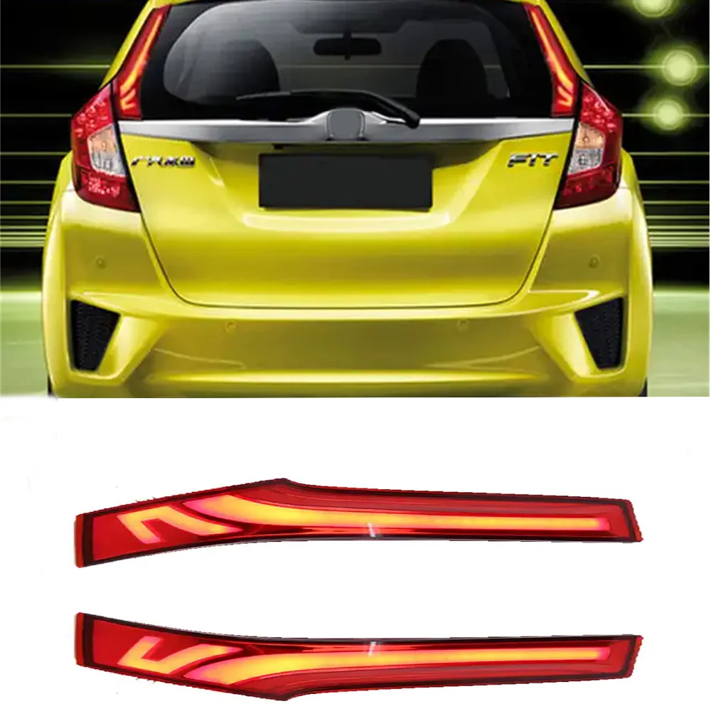 For Honda Fit/Jazz Car LED Rear Trunk Pillar Light Column Brake LED Lamp Driving Light COB 2014 2015 2016