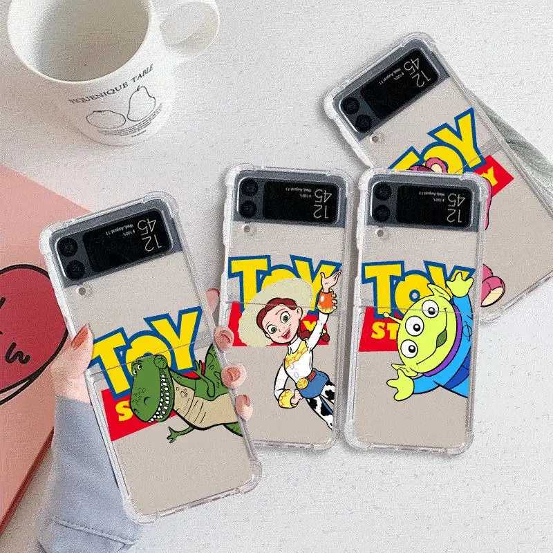 Toy Story Three-eyed Monster phone Cases for Samsung Galaxy Z Flip 3 case Z Flip 4 ZFlip 5 zflip Flip3 Flip4 Airbag Fundas Cover