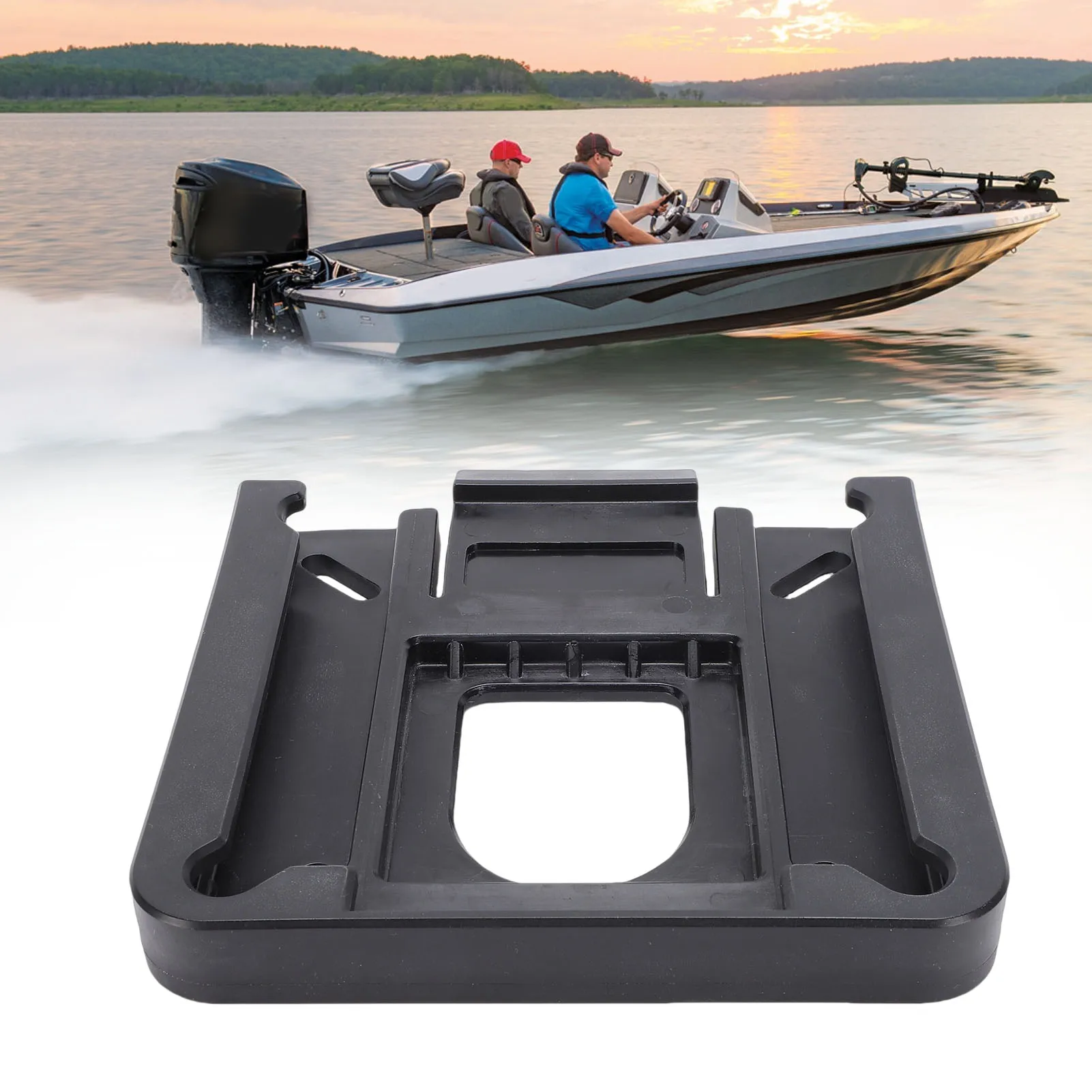 Boat Seat Bracket Mount ABS Quick Release Detachable 7 Inch X 7 Inch Boat Seat Base for Speedboats Yachts Pontoon Boats