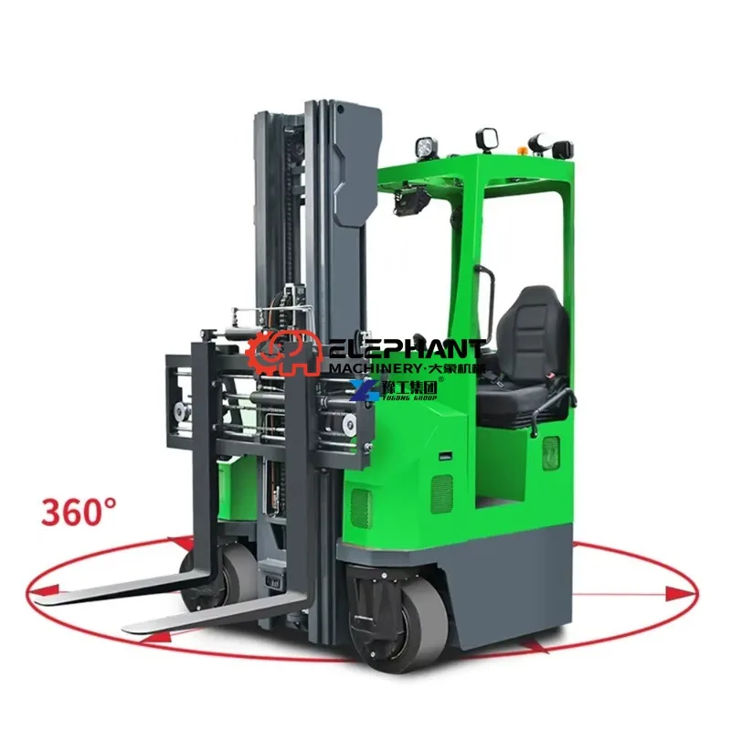 New 3Ton Multi-Way Electric Reach Forklift with Fork Positioner for Restaurant Use AC Motor Joystick Operation