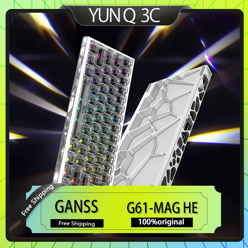 

GANSS G61-MAG HE Magnetic Axis Keyboard Hollow out Keyboard Gaming and Esports Special All Aluminum Gaming Keyboard Accessories