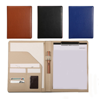 Multifunctional A4 Folder With Pen Holder Card Slot Leather Document Holder Stationery Business Contract File Folder Organizer