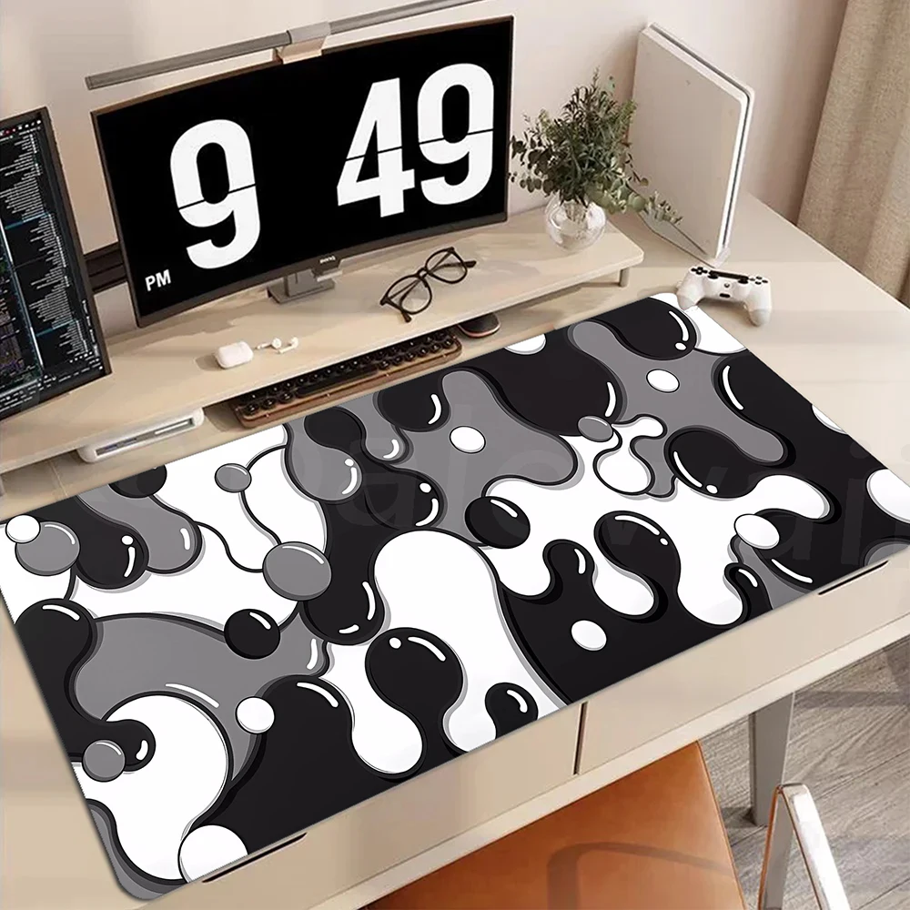 

Gaming Mouse Pad Strata Liquid Desk Mat Pc Gamer Mousepad Large Locking Edge Mouse Mat Non-Slip Rubber Mat Keyboard Pads 80x30cm