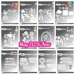 Clear Stamps and Metal Cutting Dies Tillykke / Hip Hurra Die for Scrapbooking New Crafts Cuts Template DIY Handmade Decoration