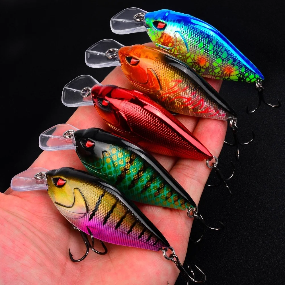 

New ABS Crank Bait Fishing Decoy 8.3cm 14.9g ABS Hard 3D Lifelike Eyes Plastic Minnow With Blood Groove Fishing Tackle