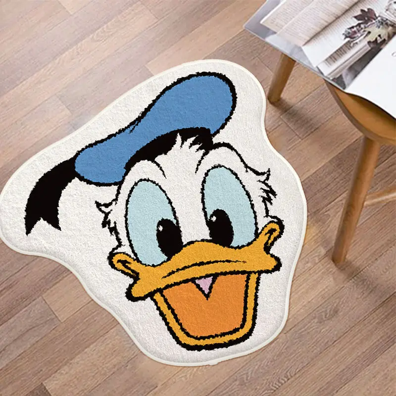 Disney Mickey Mouse Faux Cashmere Mat Bath Mat Non Slip Cartoon Donald Duck Cushion Absorbent Carpets Living Room Bathroom Mat