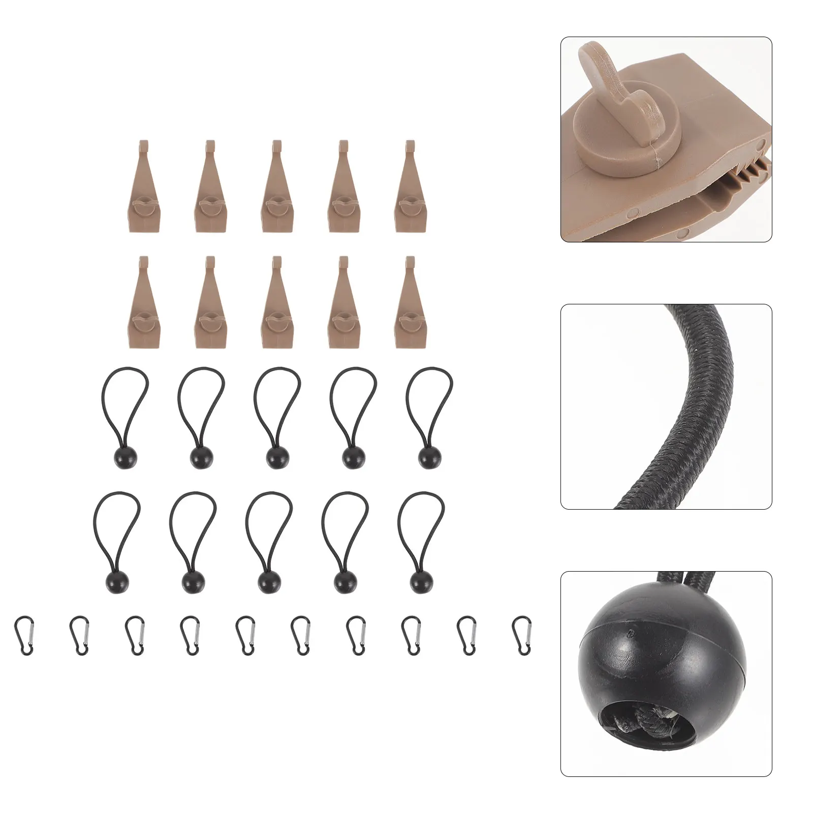 

Tent Fasteners Clip Camping Accessories Tarp Clips Heavy Duty for Outdoor