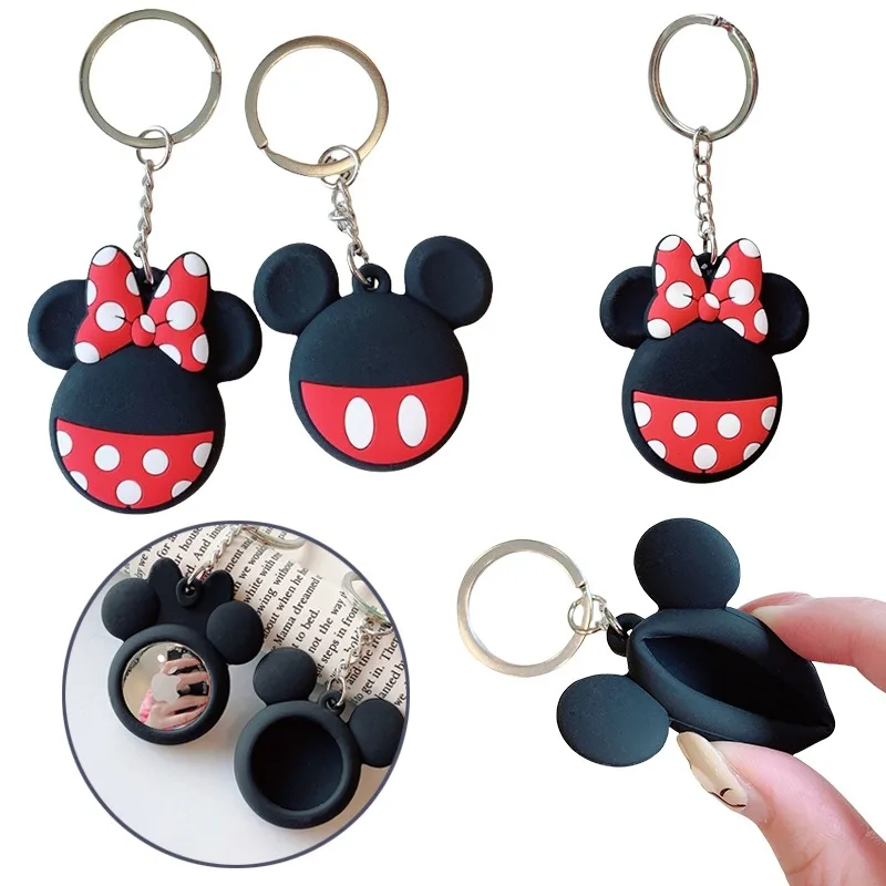 

Disney Mickey Mouse Cartoon Silicone Cover for Airtag Protective Shell Anti Lost Locator Tracker Pets Positioner Cover Keyring