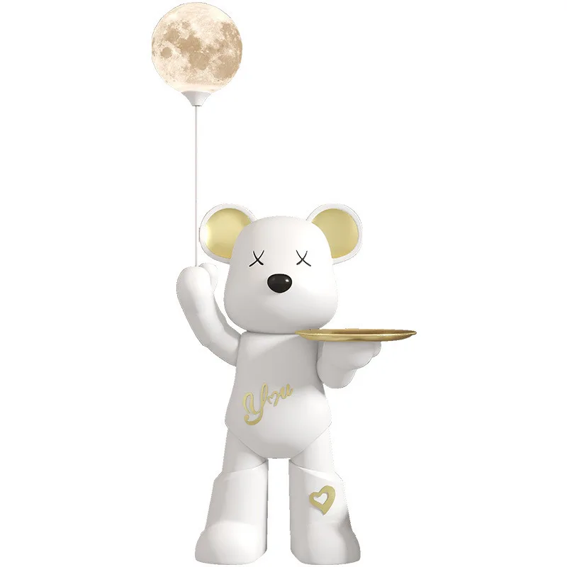 

Violent bear, moon lamp, storage floor, large ornament, next to the TV cabinet, by the sofa, bedroom