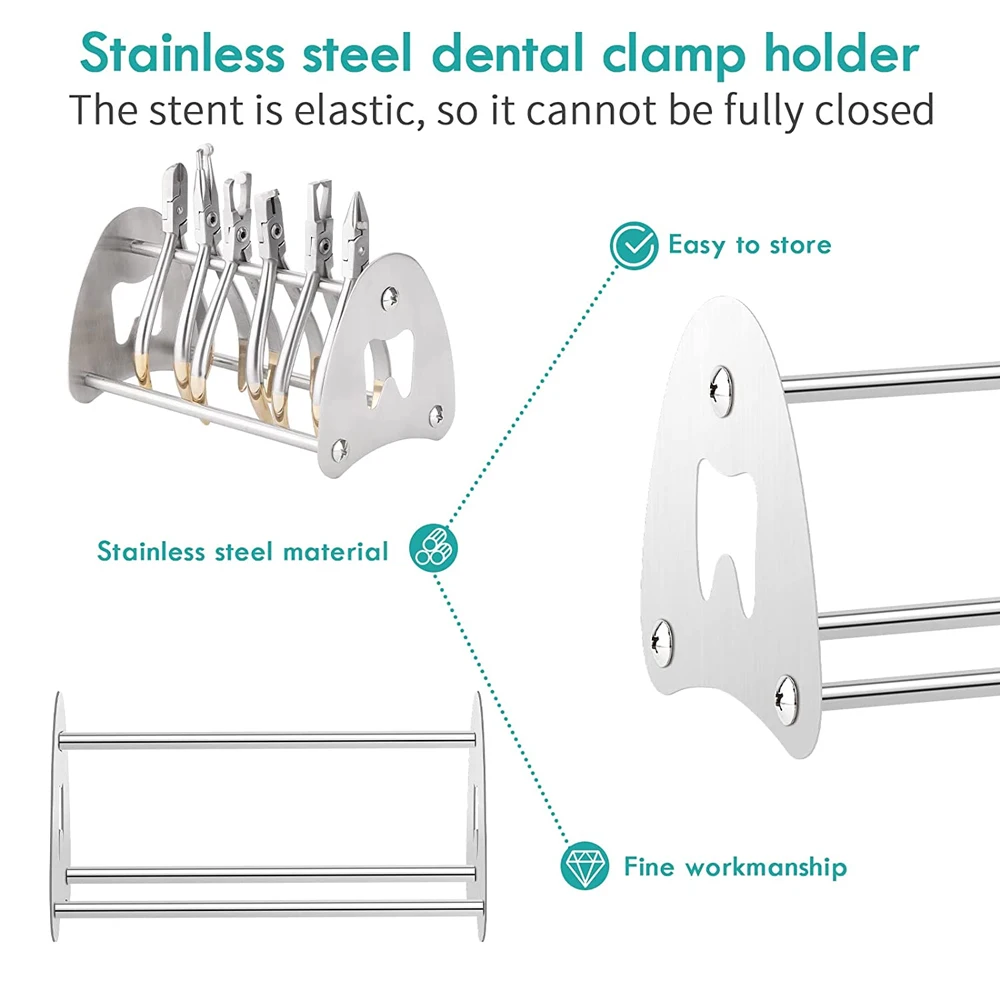 Piorpoy Tandheelkundige Roestvrijstalen Tang Houder Orthodontische Tang Organizer Multifunctionele Pincet Schaar Rek Tandheelkunde Gereedschap