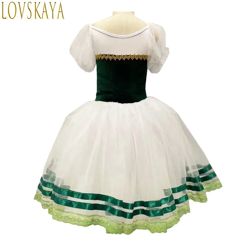 Green Ballet Skirt Girl Adult Women Children Ballet Skirt Modern Dance Costume Ballet Swan Dance Performance Costume