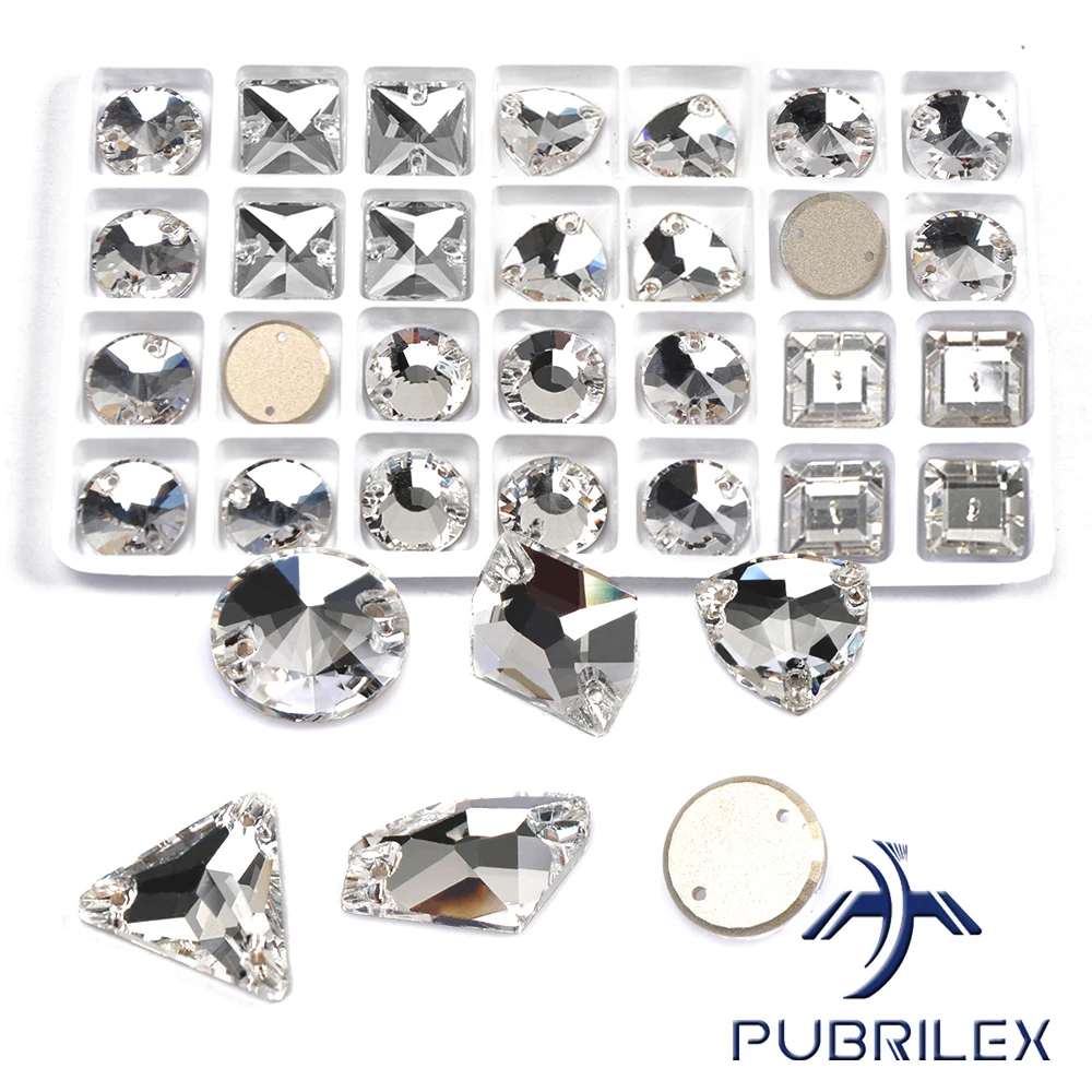 

PUBRILEX K9 стекло пришить стразы фаска шитье прозрачный зеркальный кристалл с плоской задней частью камень для одежды платье украшение одежды