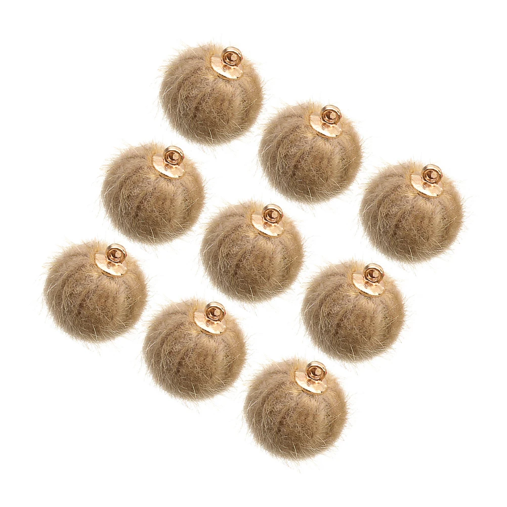 

24pcs Ball Pendant Earring Charms Pompoms Craft Mini Faux Balls Accessories Women Jewelry Danglers Hanging Creative Earrings
