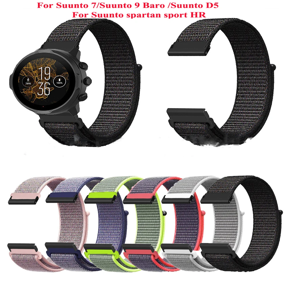 Nylon Loop Wrist Strap For Suunto 9 7 Baro/Suunto D5 Spartan Sport Wrist HR/Baro Smart Watch Breathable Band Bracelets Correa