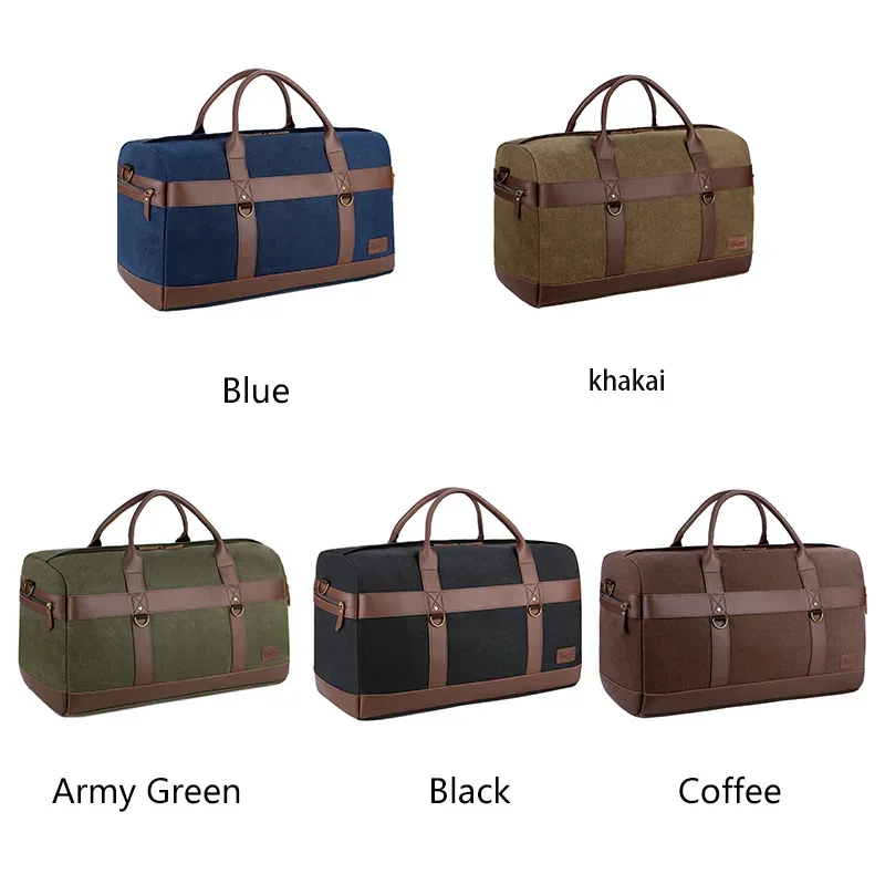 Men Canvas Travel Tote Bags Exclusive Adventure Bags Hand Luggage Bags Large Capacity Travel weekend Duffle Bag