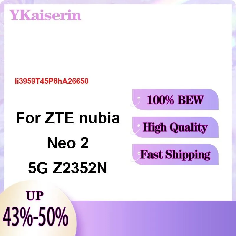 

For Zte Nubia Neo 2 5G Z2352N 6000Mah Strong Compatibility Mobile Phone Battery Li3959t45p8ha26650