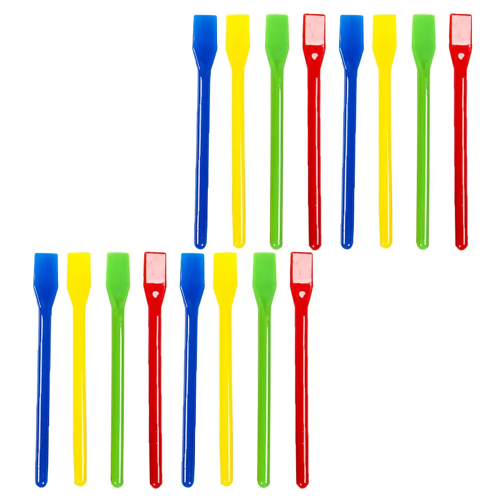16Pcs Plastic Stir Sticks for Painting Mixing Pigment Glue Liquid Ergonomic Grip Craft Tool Art Design Blending Tool Reusable