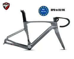 Carbon Bike Frame Twitter, Cyclone Pro, Disc Brake, Full Hidden, Thru Axle Fiber, Integrated Handlebar,Inner Cable,DPD to EU/UK