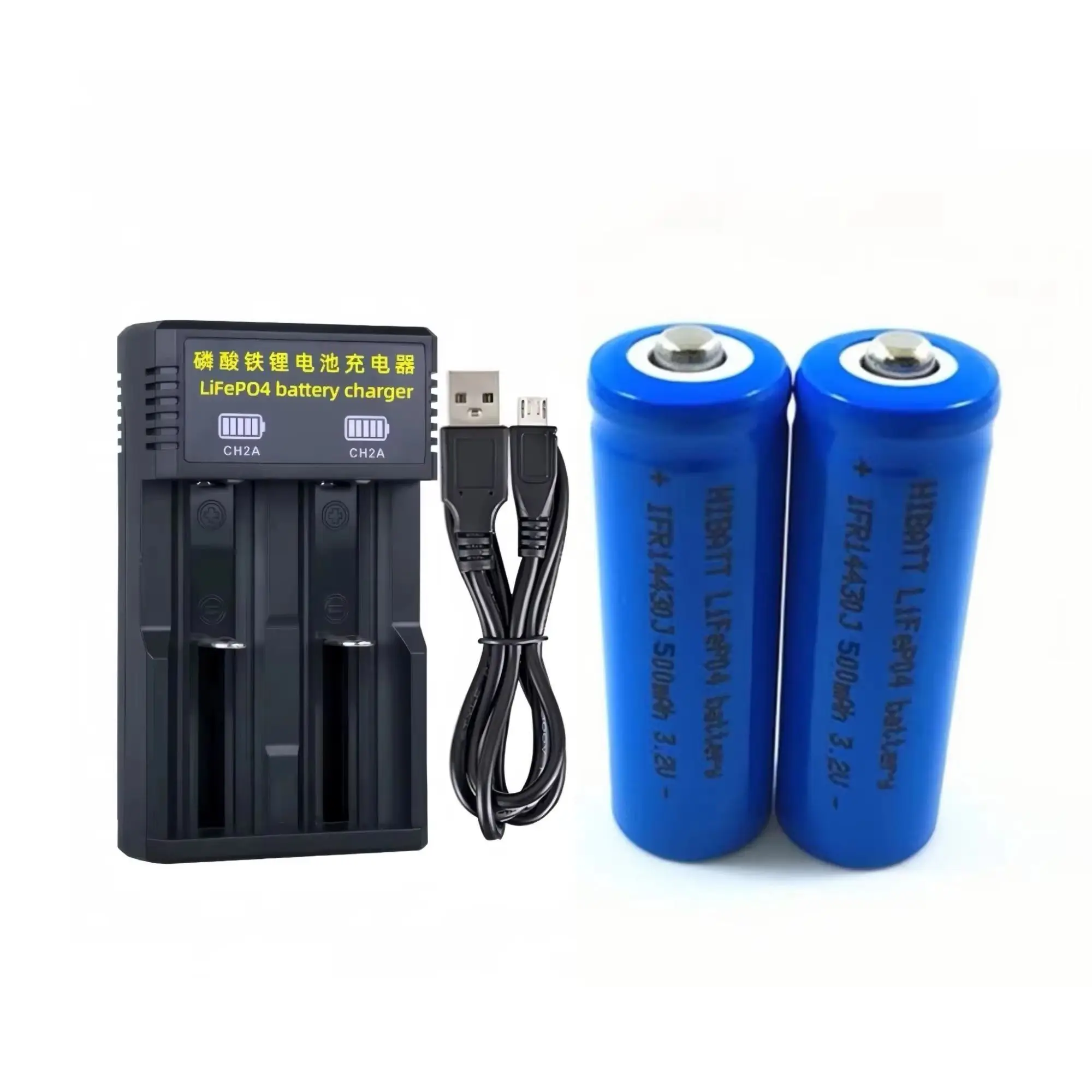 

2 шт. 14430 LiFePO4 аккумулятор 3,2 В 500 мАч LiFePO4 зарядное устройство для радиостанций рации налобные фонари инструменты медицинское оборудование