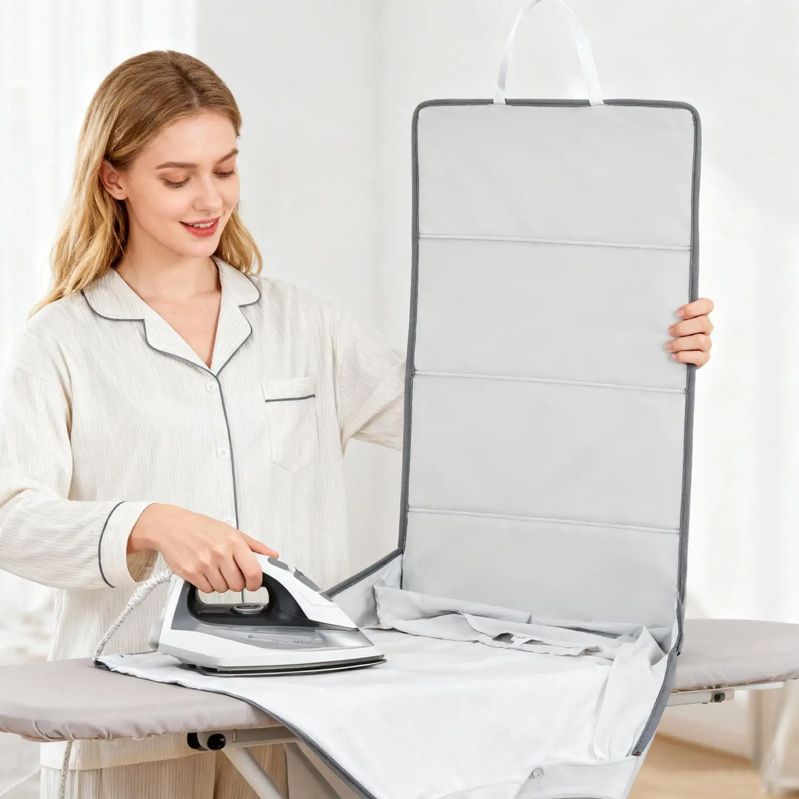 

Складная двусторонняя паровая гладильная доска для одежды, для шитья, хранения, настенного хранения, прачечной, домашней сухой чистки