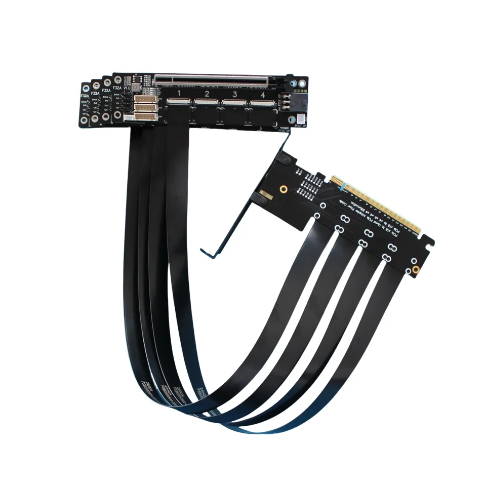 PCIe 4.0 x16 FFC グラフィックス カード延長ケーブル 1 ～ 4 PCI-E
