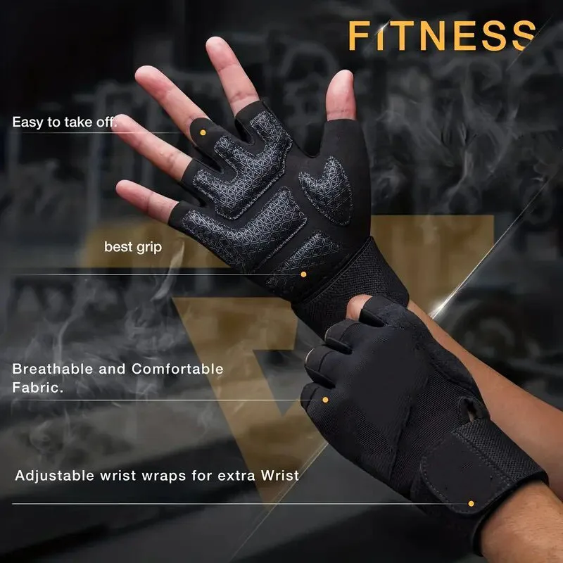 Men and Women Half Finger Cycling Gloves Outdoor Sport Fitness Tactical Military Gloves Protective Mitten for Biking