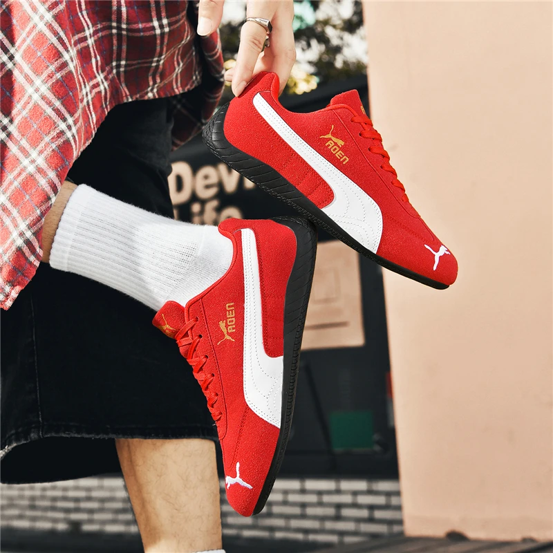 The Genuine Leather lightweight Soft-Soled Forrest Gump Sneakers Are Fashionable and Versatile Low-Top Sports and Casual Shoes