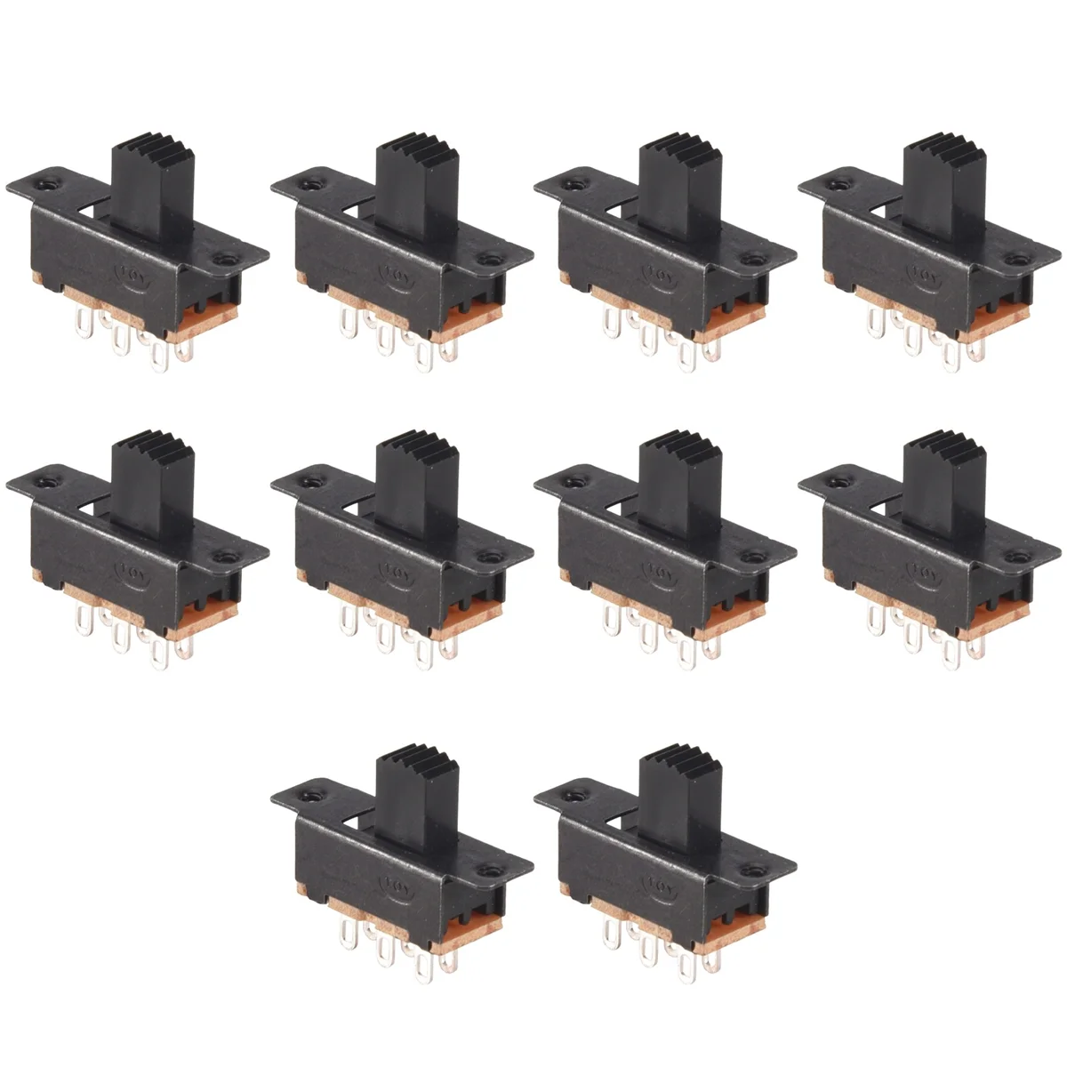 ABKM 10 Pcs SS22F25-G7 2 Position DPDT 2P2T Panel Mount Mini Slide Switch Solder Lug