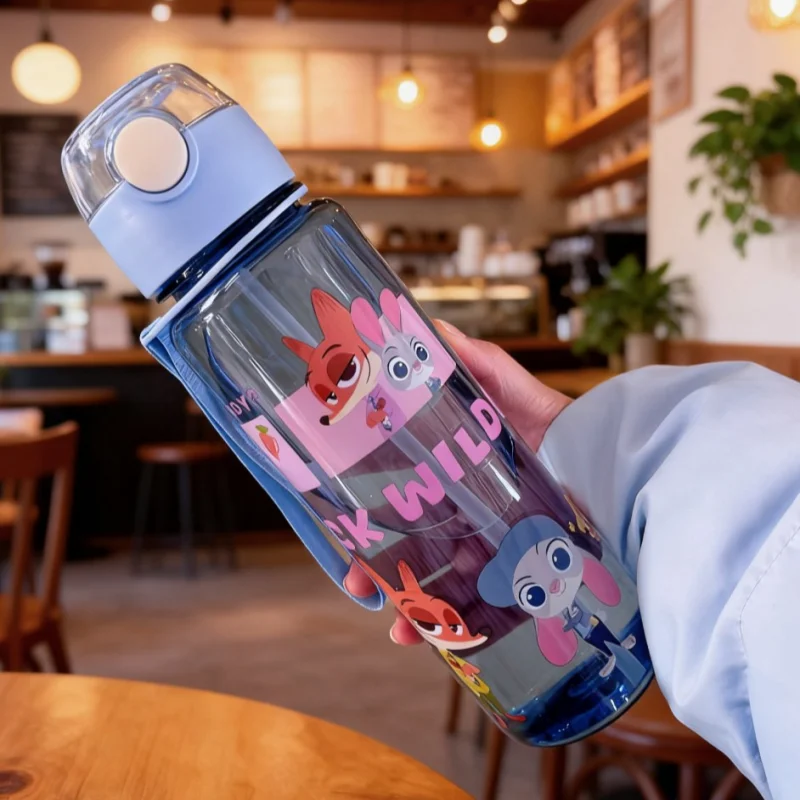 Disney Zootopia dubbelwandige geïsoleerde schattige waterfles - Judy Hopps Rabbit & Nick Wilde Fox Design 700 ml buiten lekvrij