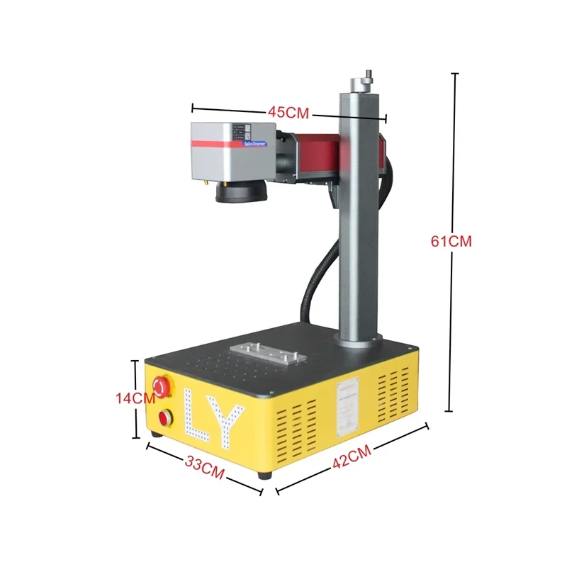 100W JPT Mopa Fiber Laser Marking Machine Desktop/Split Metal Jewelry Engraver Cutter Separate Cutting Tool Rotary Axis Optional