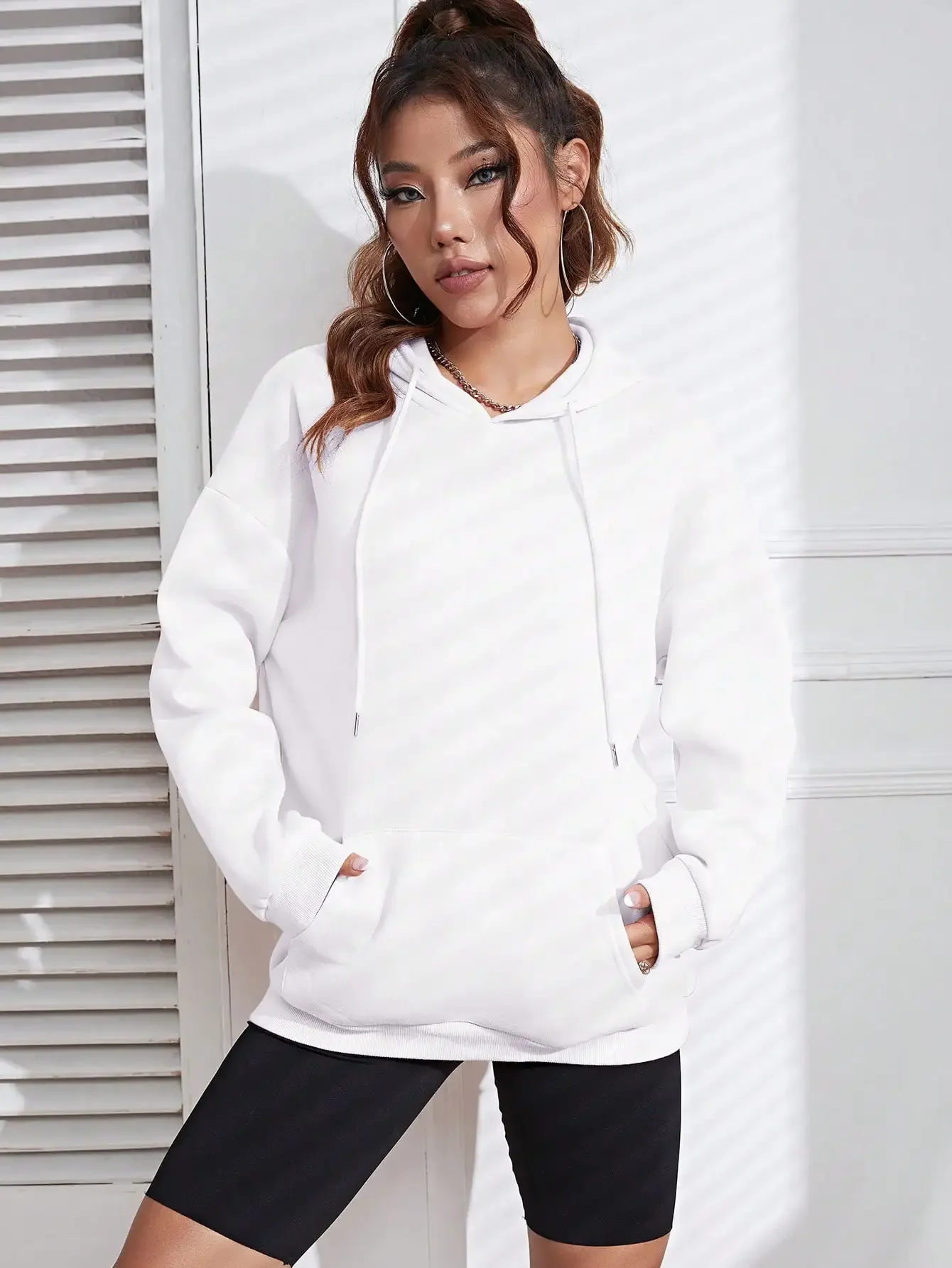 Blue Lightning Butterfly Creative Word Printed Hoody Female Cofortable Pocket Sweatshirt Loose Soft Hooded Casual Sportswears