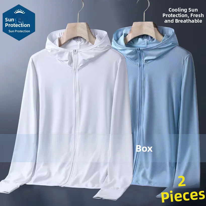 

Унисекс летняя спортивная куртка для рыбалки и активного отдыха из дышащей сетчатой ткани с эффектом ледяного шелка, свободного кроя, с длинными рукавами, капюшоном и застежкой-молнией, модная, солнцезащитная