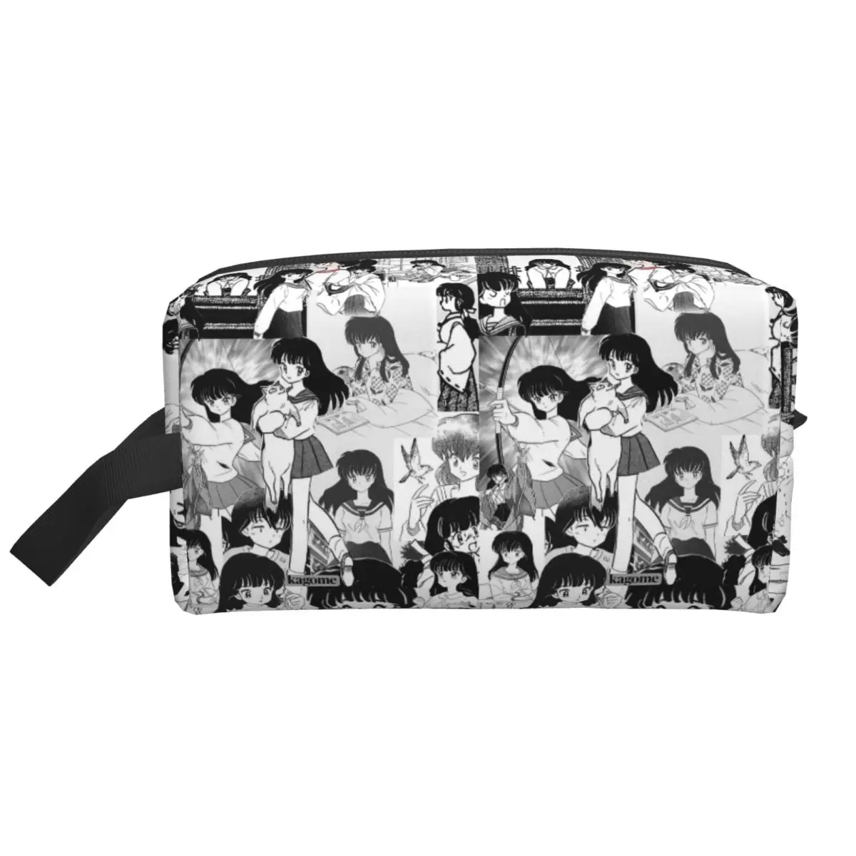Inuyasha Higurashi Kagome Anime Pencil Case for Studen Pen Box Pencil Bag Stationery Supplies Women Organizer Pouch