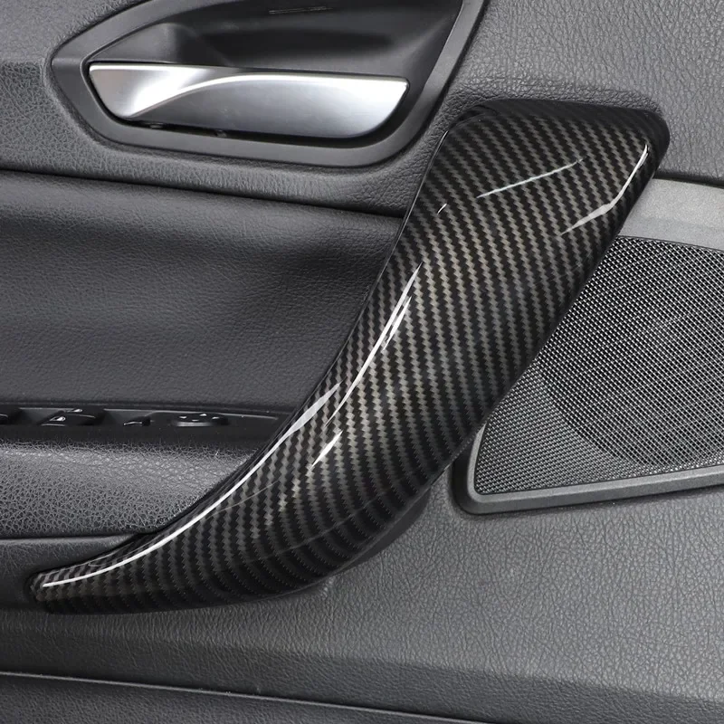 ABS Carbon Fiber Car Styling Interior Door Handle Pull Doorknob Panel Cover Trim For BMW 1 2 Series F20 F21 F22 F23 2012-2017