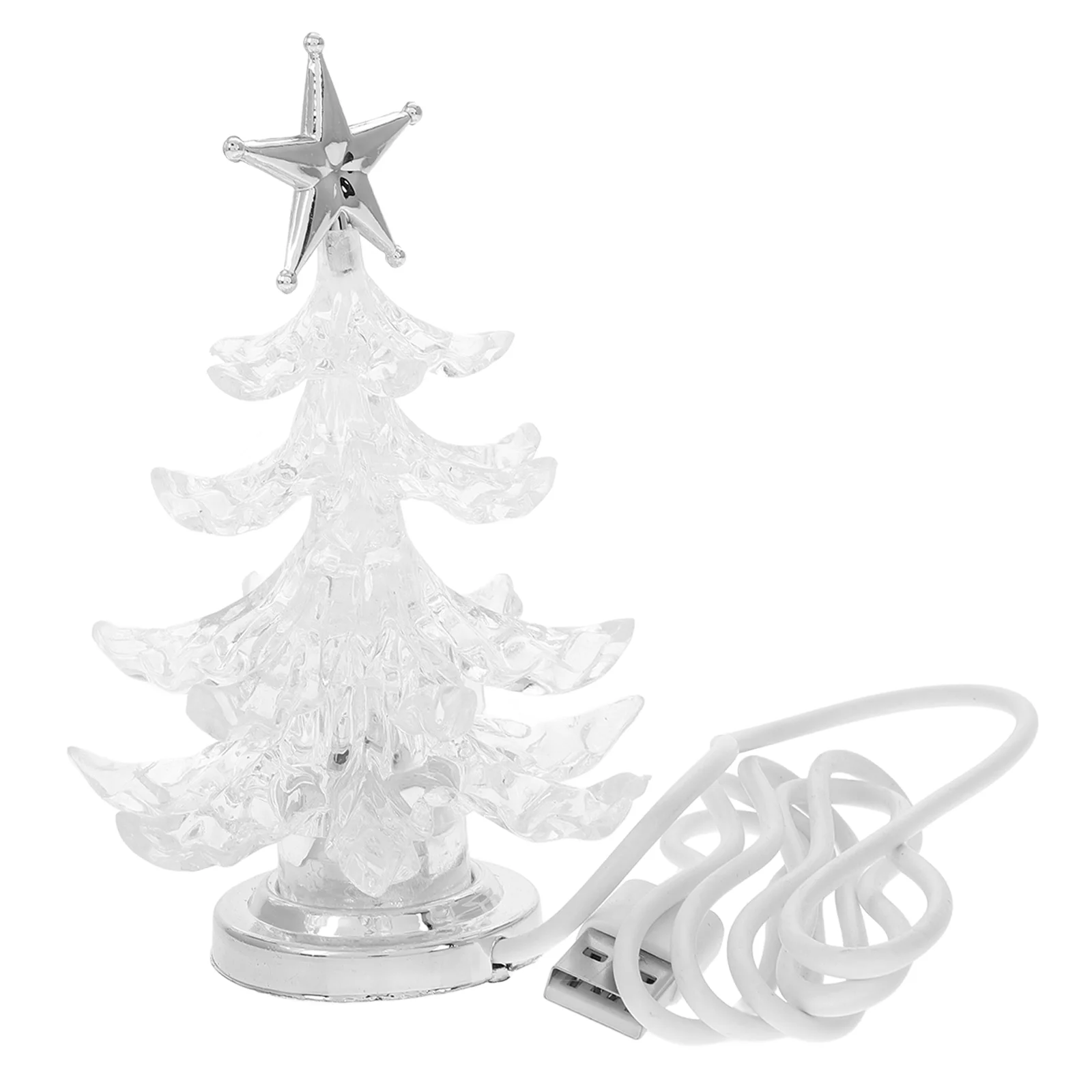 Night Lights Baby beside Bed Lamp Childrens Decorate Gift LED Christmas Silver USB Decorative