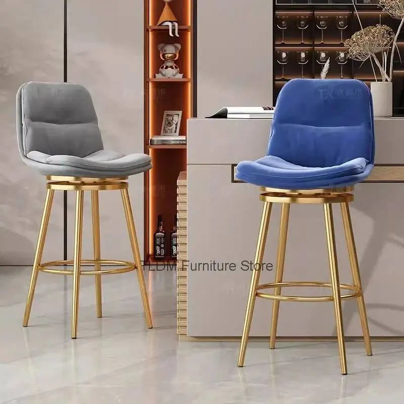 

Rotatable Bar Chair Light Luxury Restaurant Island Chairs Modern Bar Back Chairs Front Desk Checkout Page High Stools