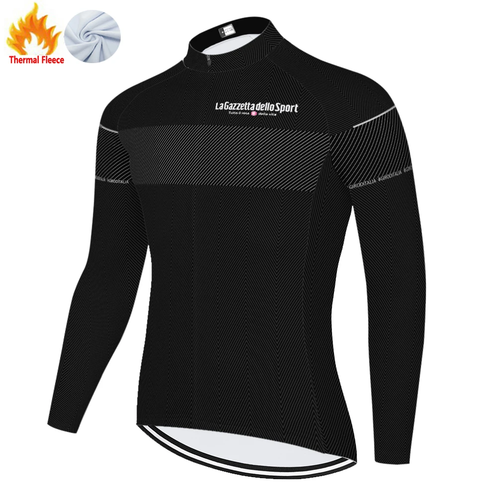 Tour de Italia Giro d'Italia Camisa de ciclismo de lã de inverno Camisa Ciclista Masculino Maillot Velo Homme Ciclismo Maillot Ciclismo