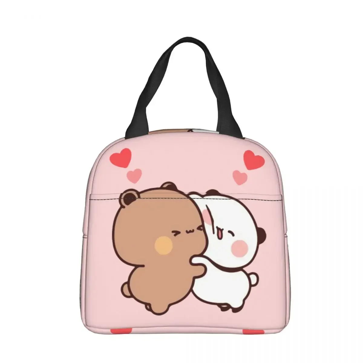 Panda Brownie Bear Couple Insulated Lunch Bag Leakproof Mochi Cat Reusable Cooler Bag Lunch Box Tote School Picnic Food Handbags