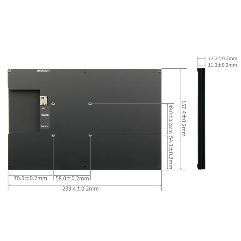 

For 10.1 Inch Raspberry Pi HDMI-Compatible Touchscreen LCD Raspberry Pi 3B+/4B with Case Multifunctional Display