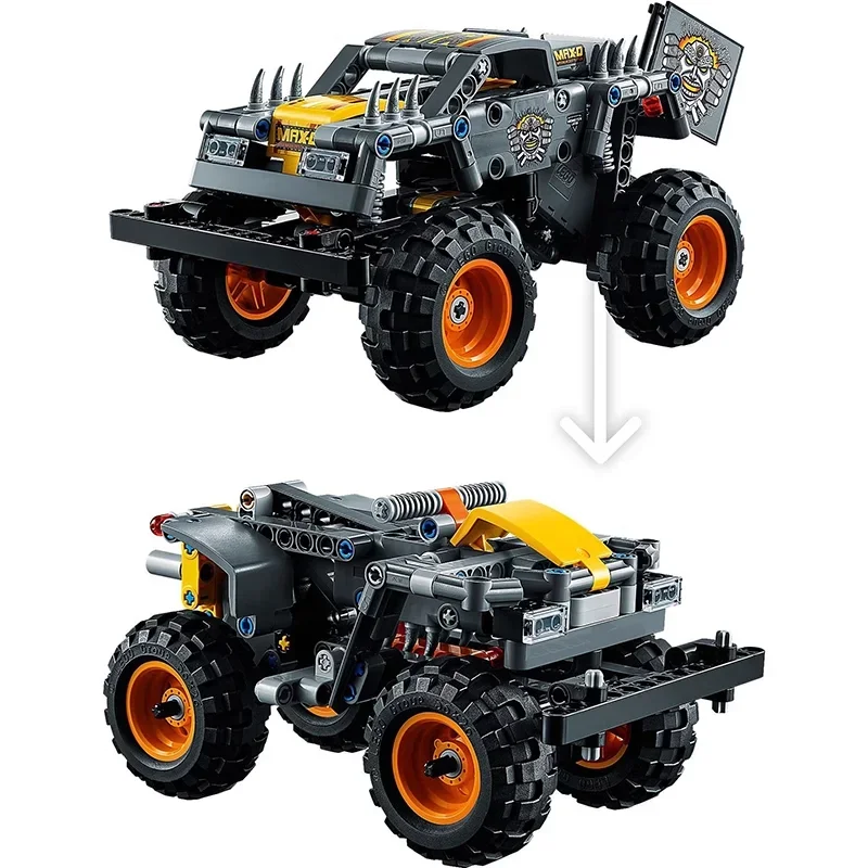 225pcs Monster Truck Max-D Building Blocks Model Fit 42119 Bricks Toys for Children