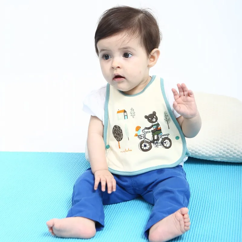 

1pcs Soft Baby Bibs with Cute Animal Patterns, Soft Breathable Feeding Apron for Toddlers, Kids Art Smock, Burp Cloth for Eating