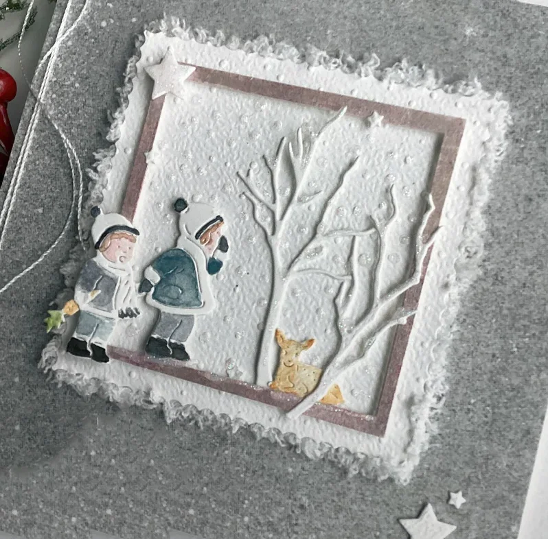 قوالب تقطيع معدنية حرفية من Mmao قالب تزيين غزال قصاصات ورقية كرافت قالب سكين شفرة استنسل لكمة