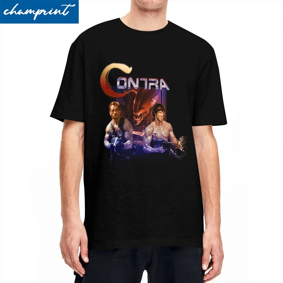 Contra Ripoff T Shirts for Men Women Cotton Vintage T-Shirt  Contra NES Retro Video Game Tee Shirt Short Sleeve Tops New Arrival