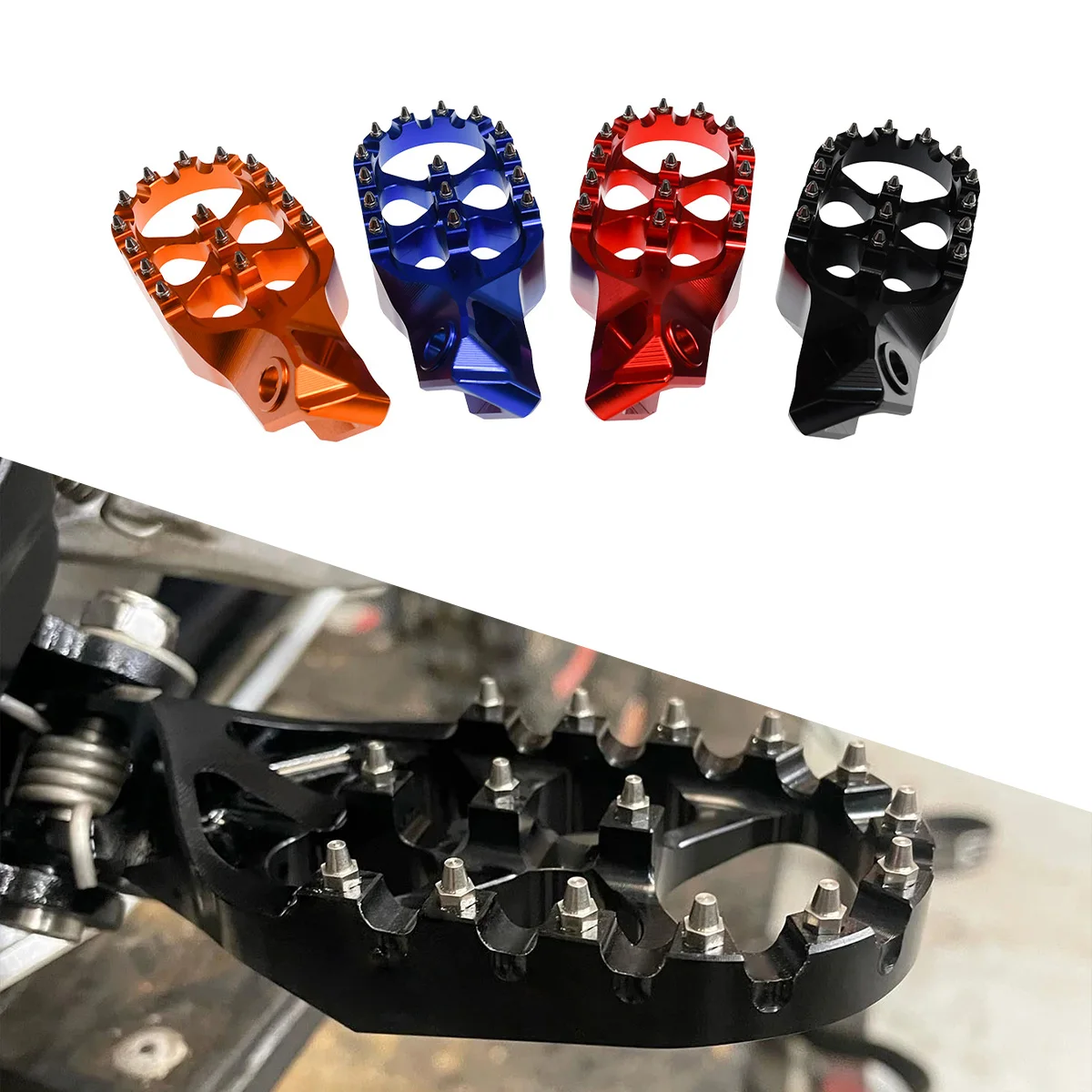 Forged Foot Pegs Footrest Pedals For KTM 125-500 XC/SX/XCF/SXF/EXC/EXCF/XCW For Husqvarna 125-450 FC/FX/TX/TC 125-501TE/FE